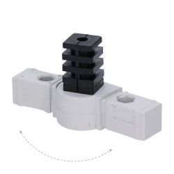 Plastová spojka - 180° rohový kus do profilu 30x30x2mm Plastová spojka - 180° rohový kus do profilu 30x30x2mm